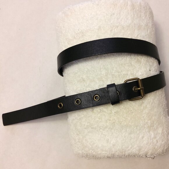 NWT Black Faux Leather Fashion Belt with Buckle for Women’s Pants Jeans - Picture 2 of 11